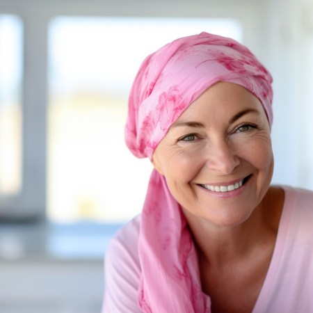 Ilustração de profissionais analisando exames de biópsia líquida em laboratório, realçando as inovações no tratamento do câncer de mama.